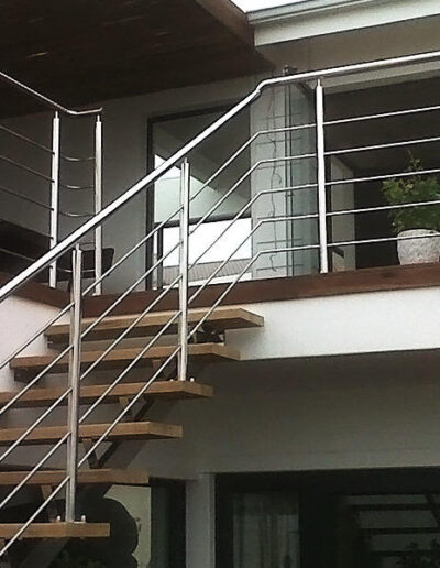 Outdoor stainless steel balustrade