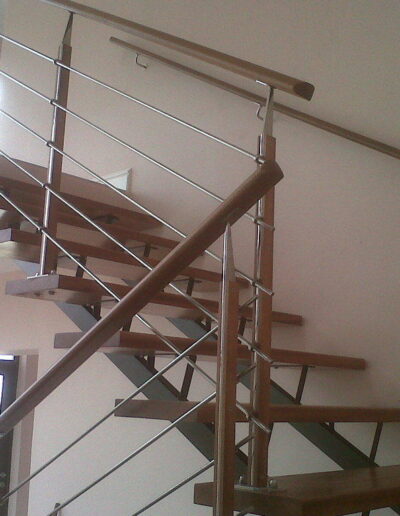 Wood and steel staircase